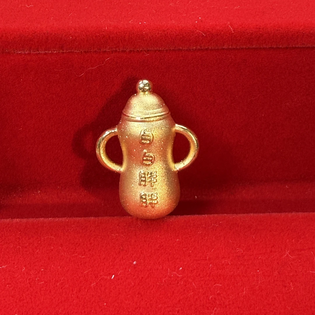 【粤鼎金 】足金9999黄金足金奶瓶可爱纯金送礼送小孩收藏