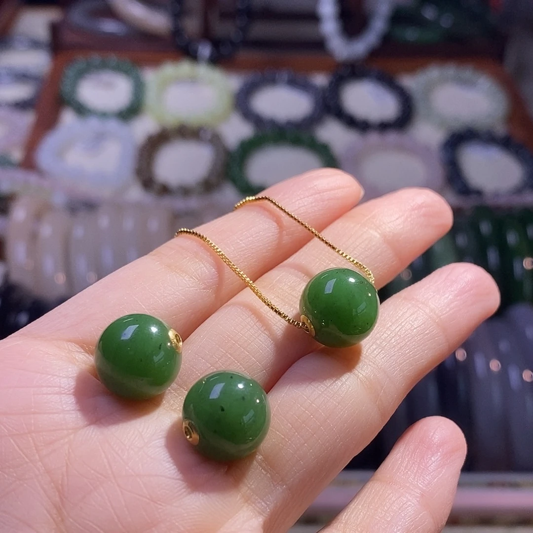 颈饰未镶嵌和田玉福利价金镶碧玉路路通12发一