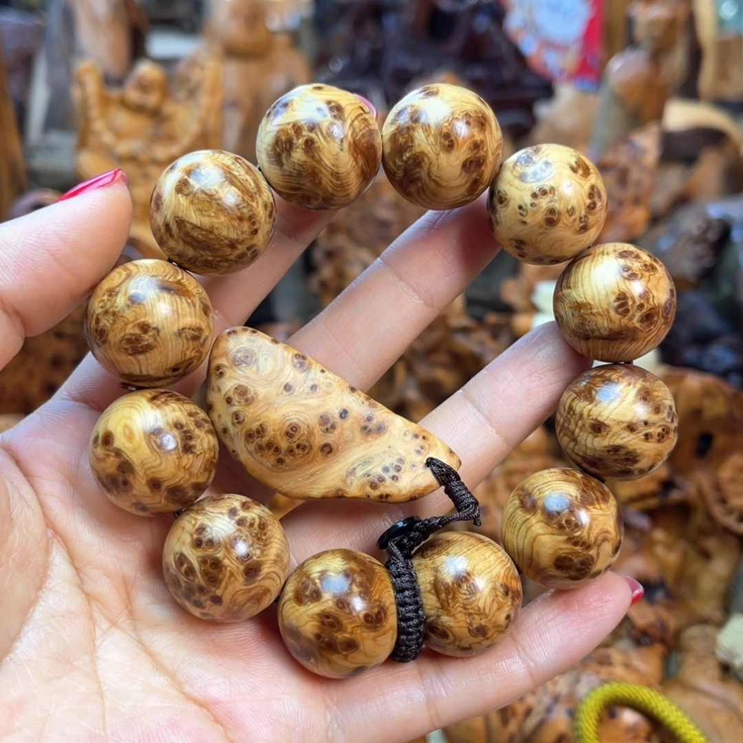 柏木马*薯玉透料满花手串