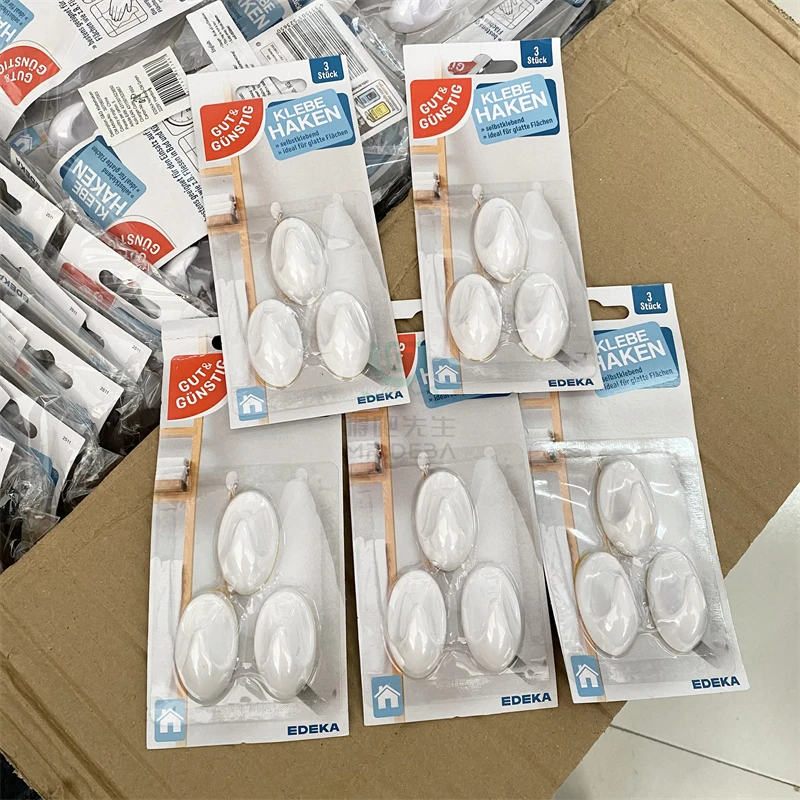 3个装！无痕挂钩浴室壁挂强力胶门后免打孔钩子