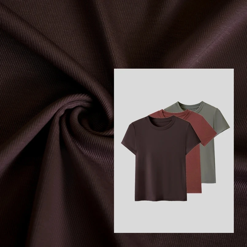 【极简】面膜T春夏新款2025弹力气质显瘦休闲简约短袖打底衫女8872