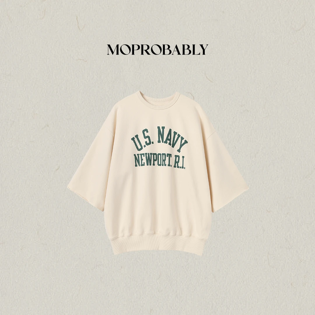 Moprobably李予诺「新港」“100棉”简约休闲百搭针织卫衣L5348015