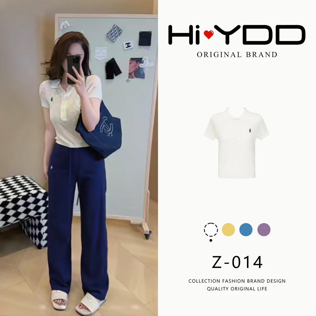YDD•「Z-014」夏季新款简约修身潮流休闲设计师百搭上衣D-2840