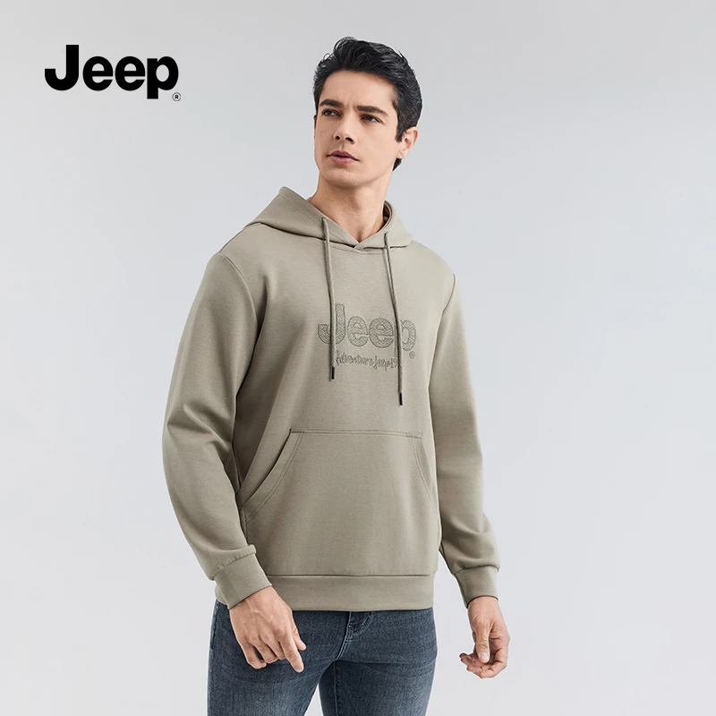JEEP/吉普春秋款长袖时尚透气潮流连帽弹力舒适卫衣情侣户外同款