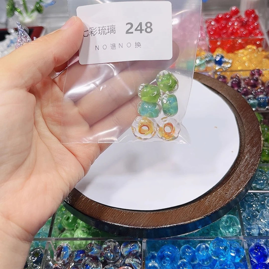 玻璃颈饰248串珠六个