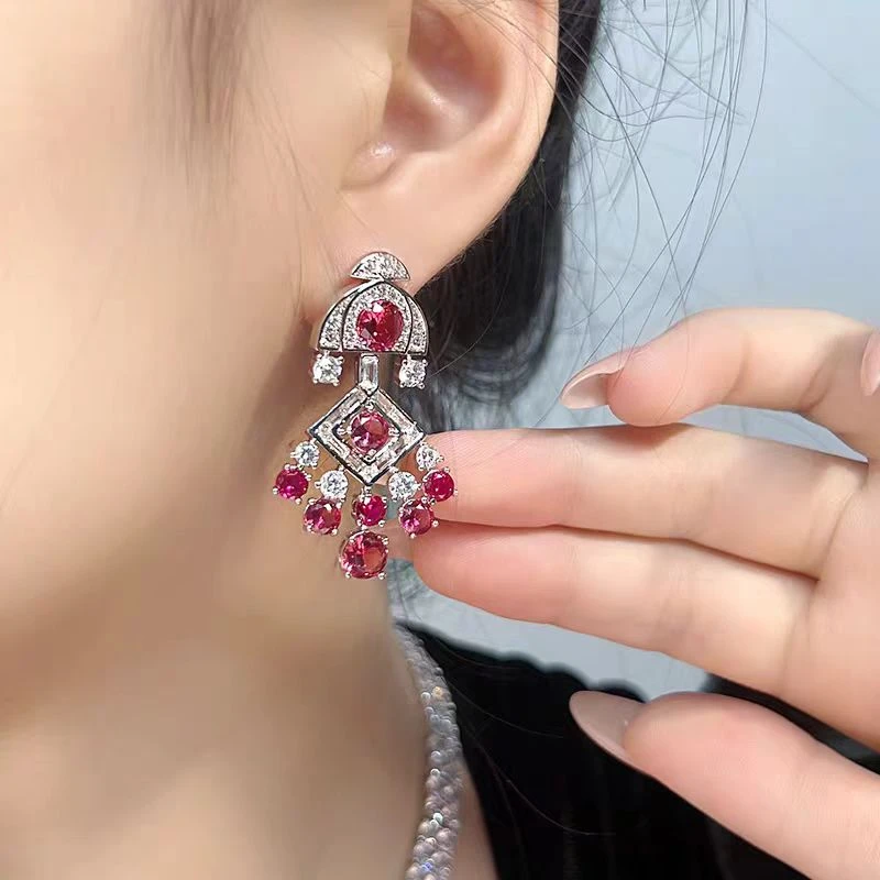 18K金镶嵌奢华气质设计师款耳环#2539