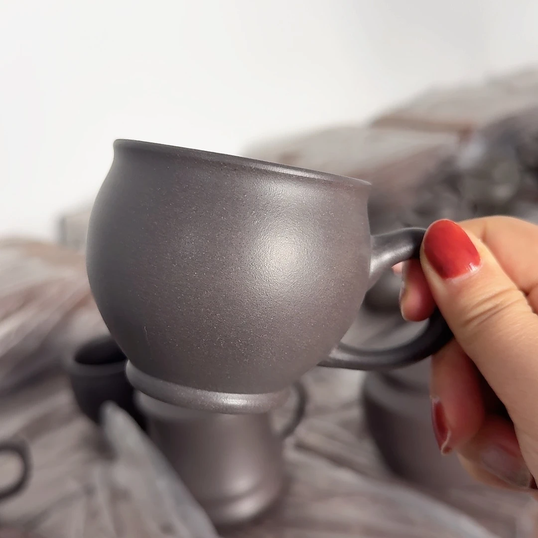 紫砂茶壶黄龙山原矿天青