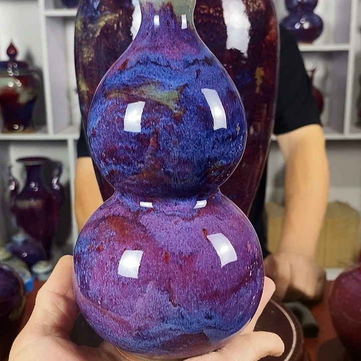 摆件尚峰钧窑作品葫芦瓶