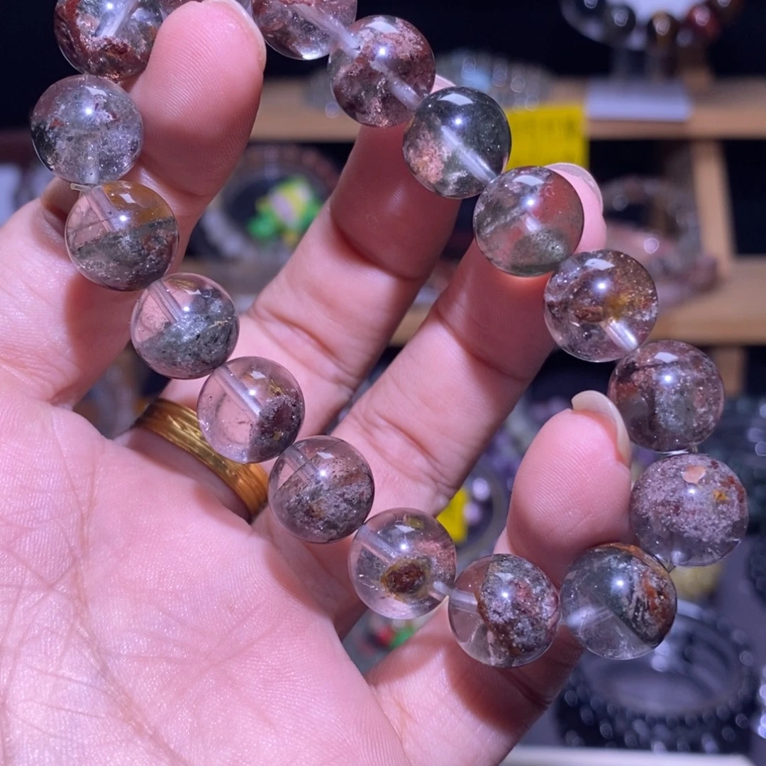 未镶嵌手串水晶24 红皮绿幽灵12