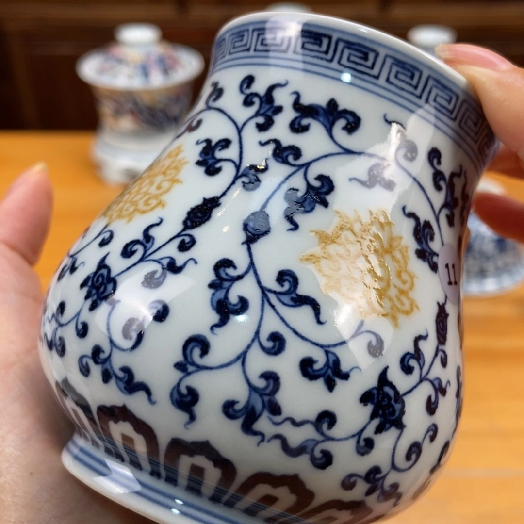 手绘现代茶具非古董