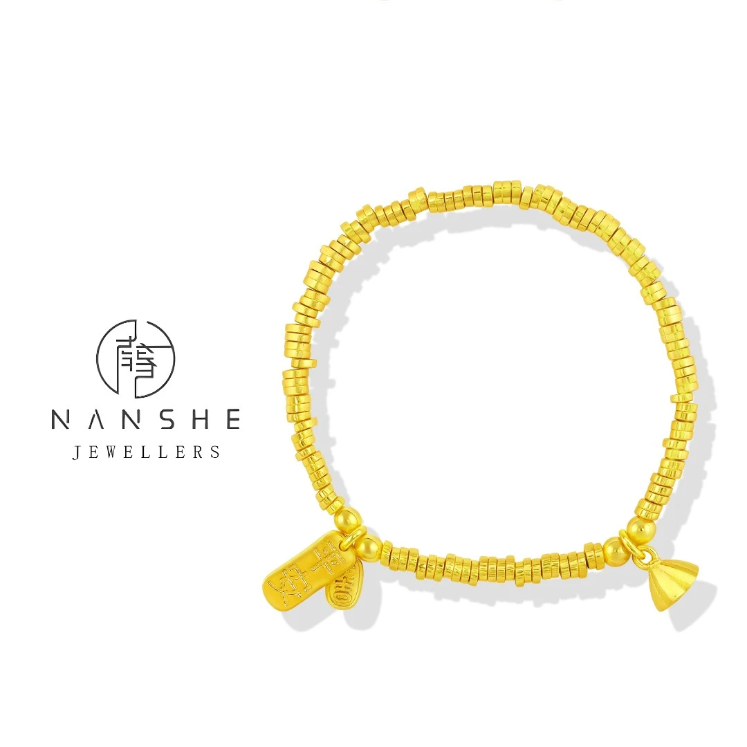 NANSHE/南奢 【藏蕴盘缠】新中式爆款碎金几两手链L1346