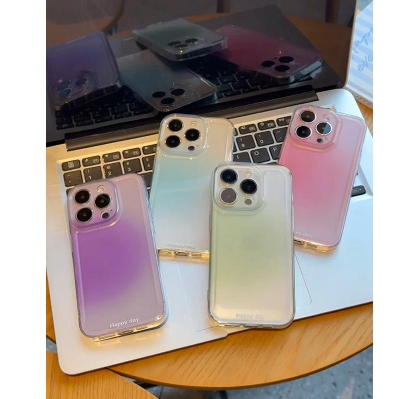 夏日彩色晕染适用iPhone16小米15华为苹果14promax手机壳12太空MT