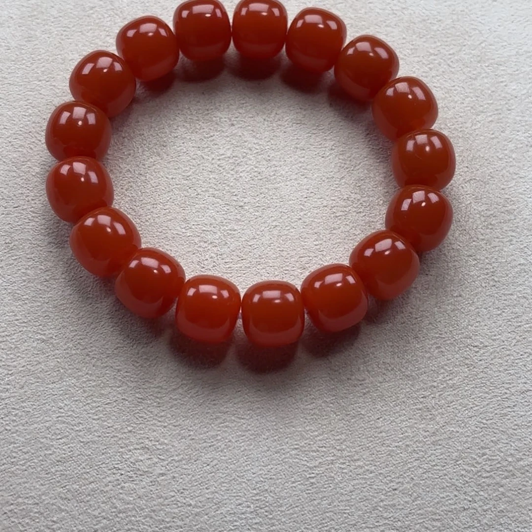 南红玛瑙老型12➕手串未镶嵌夜