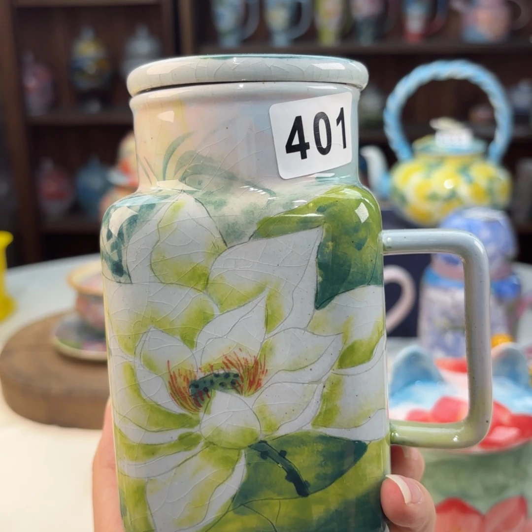 瓷片景德镇手绘高温釉下彩陶瓷茶具