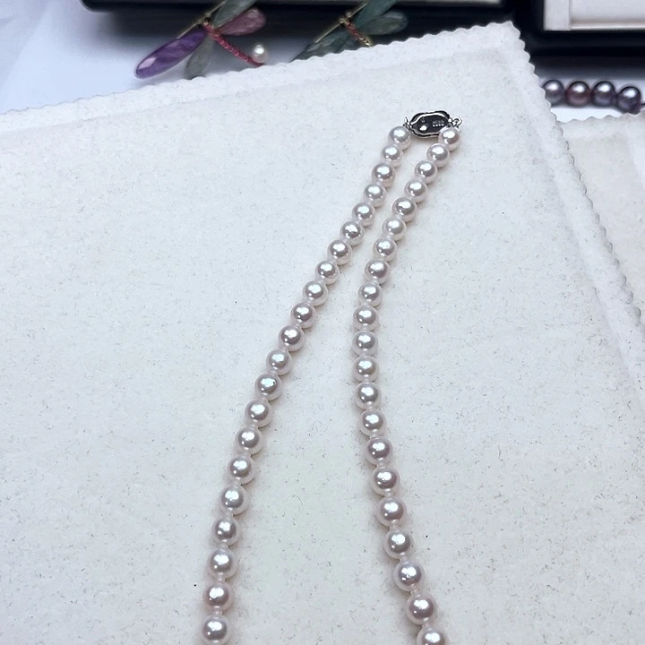 淡水珍珠银S925镶嵌项链