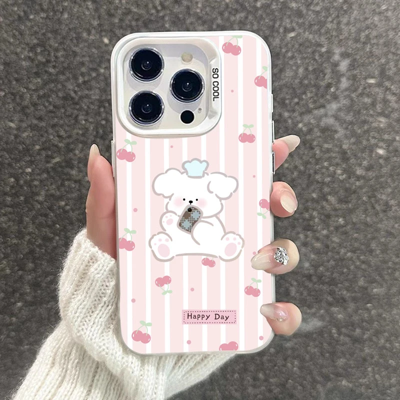 彩银电话狗适用苹果16ProMax手机壳15Pro苹果iPhone17女14防摔13P