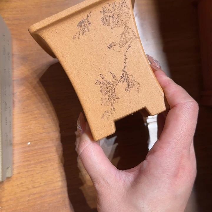 紫砂花盆沧*全手工制作