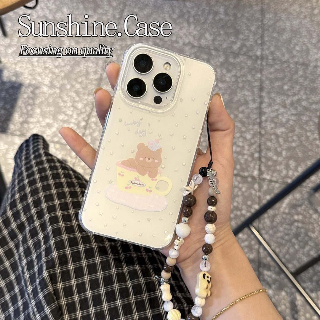星星小熊IMD手机壳适用苹果华为vivo小米oppo女款iphone16/15
