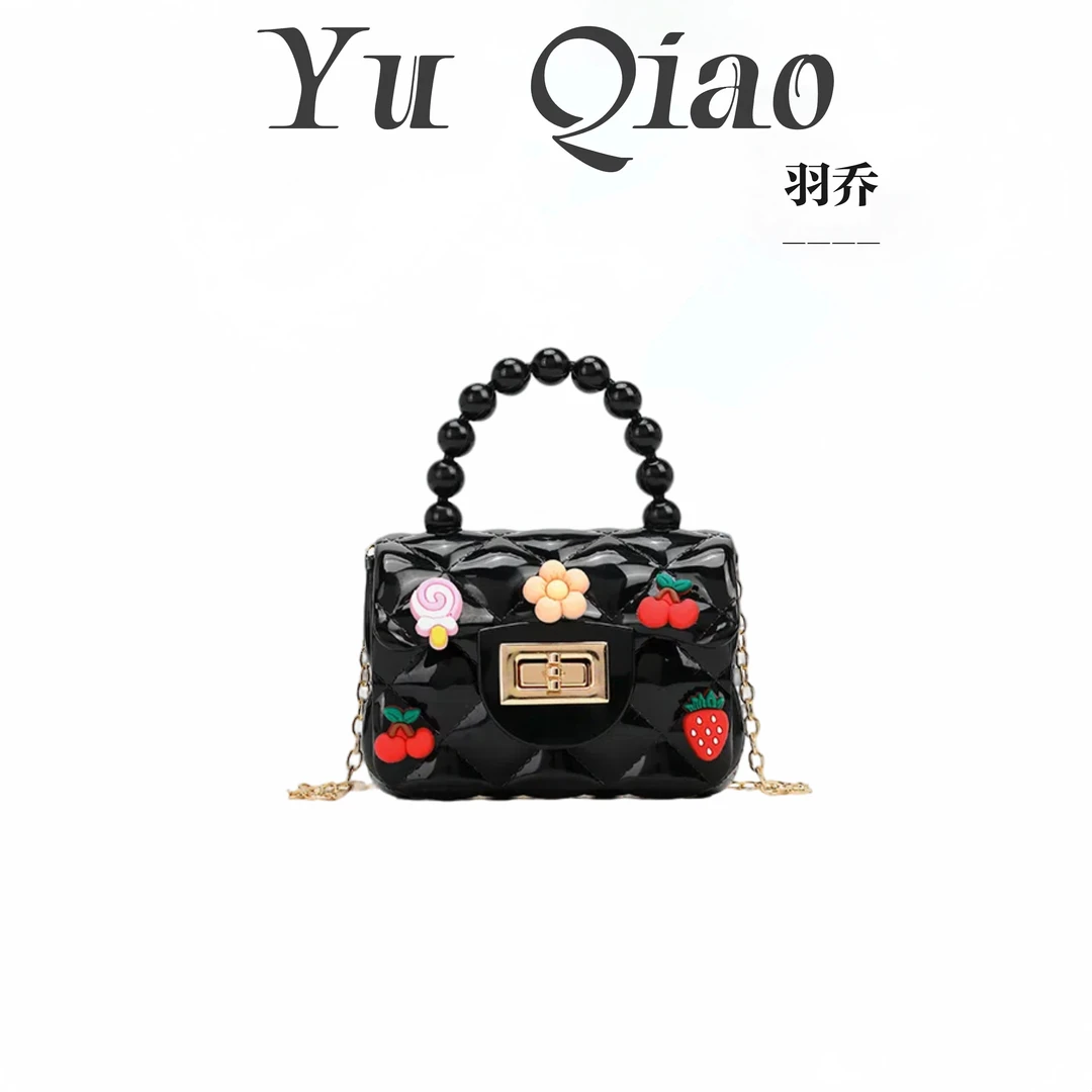 SAWEIBAILI粘花仙女果冻包mini链条包(放不下手机)yq