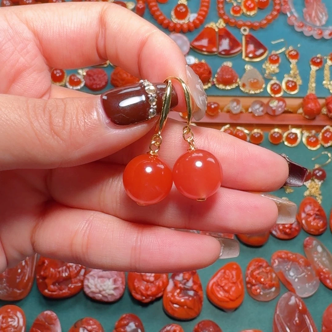 南红玛瑙南红12+银S925镶嵌