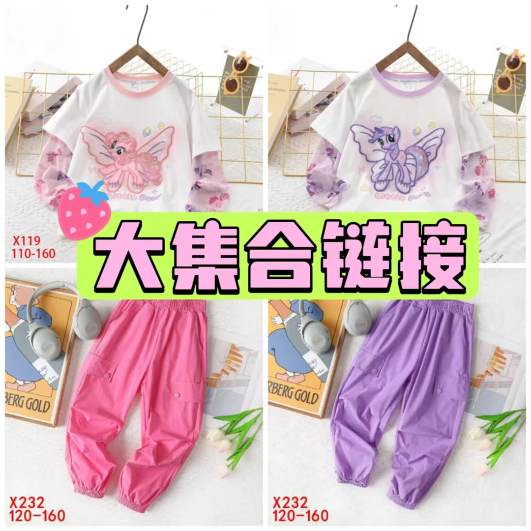 2025夏款短袖裤子纯棉女童中大童宽松夏季