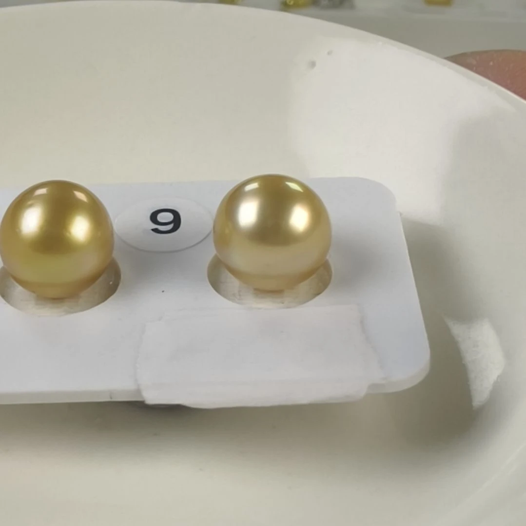 海水珍珠耳饰银S925镶嵌