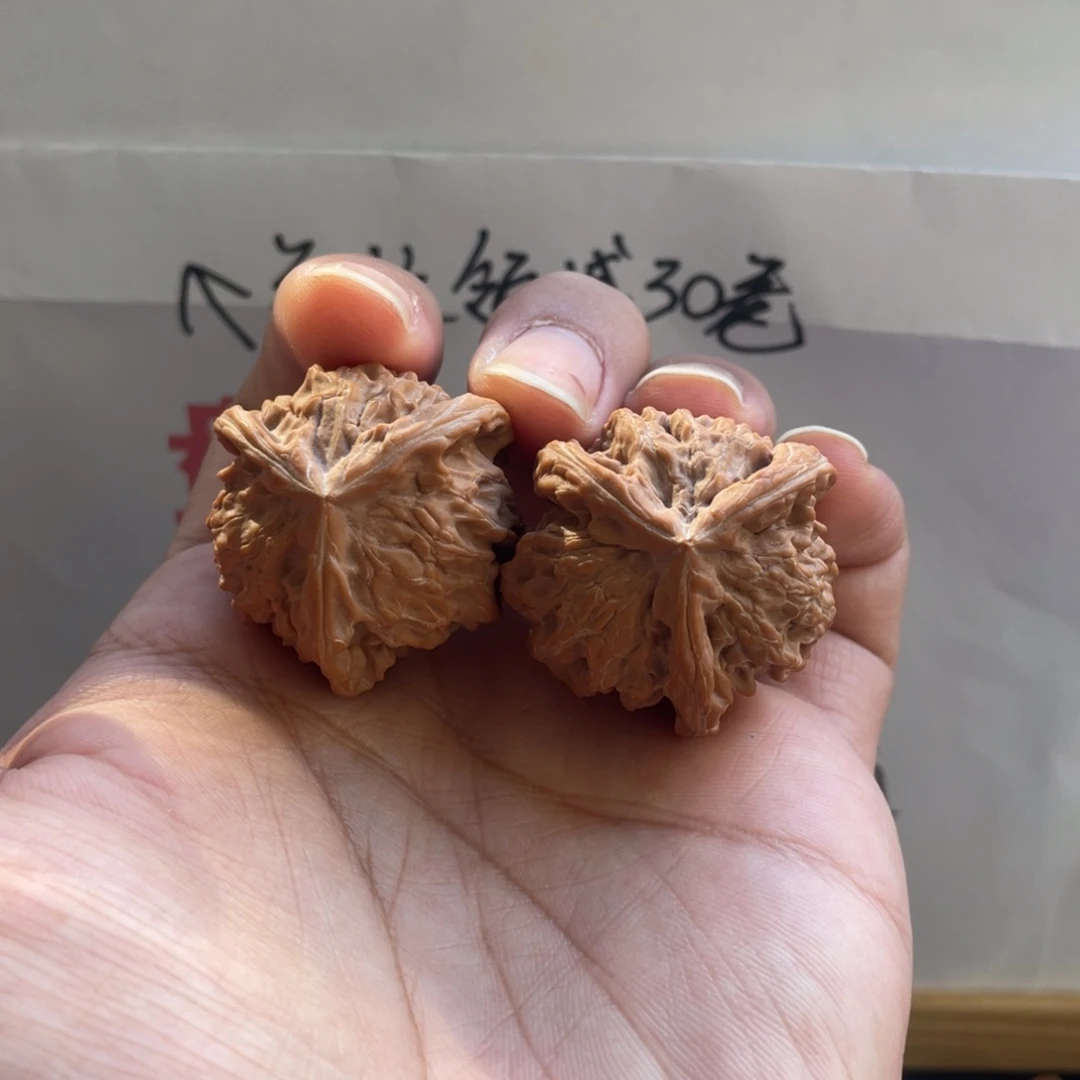 把件文玩核桃A190盘山三棱人字3.5尺寸3.3高全品白茬