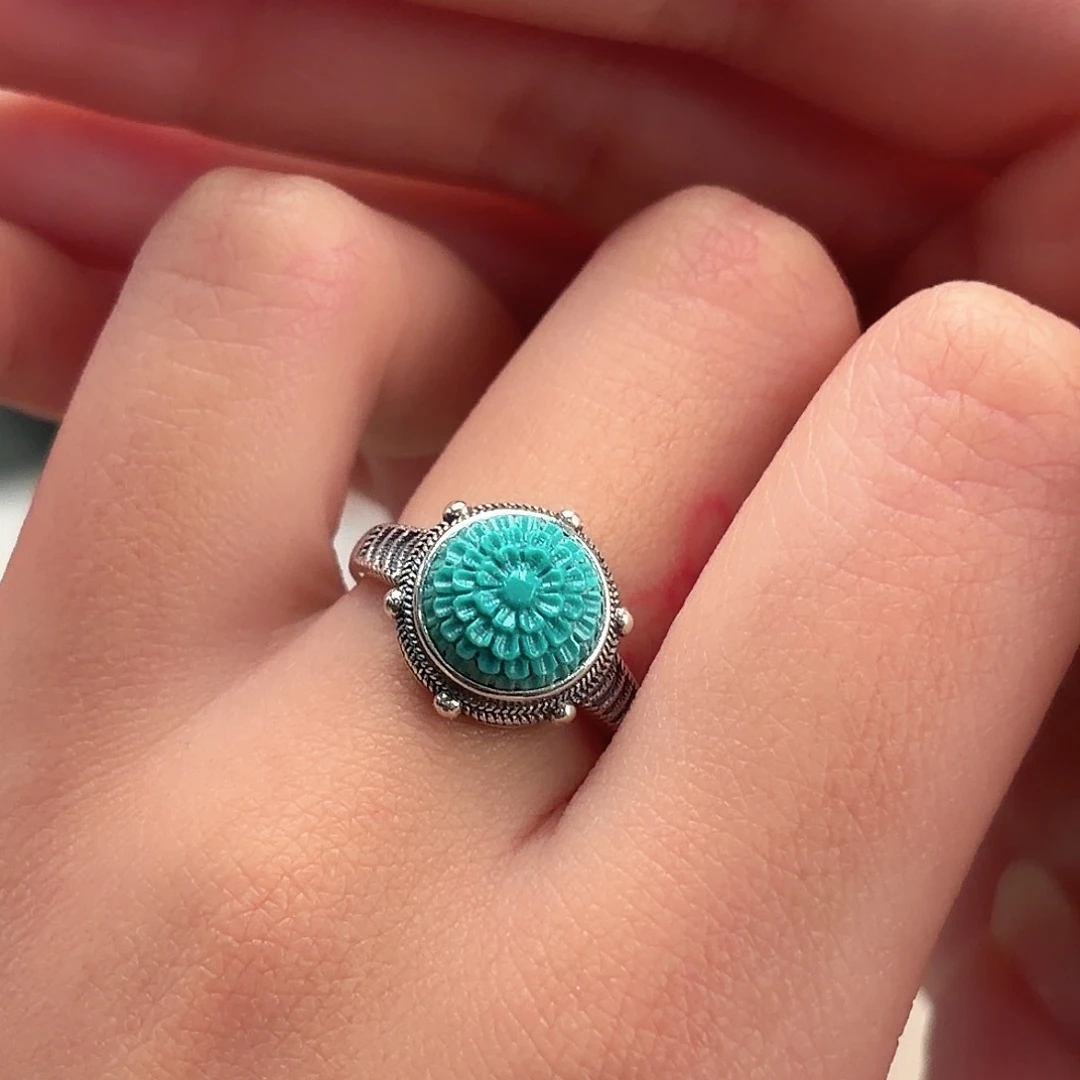 绿松石银S925镶嵌颈饰