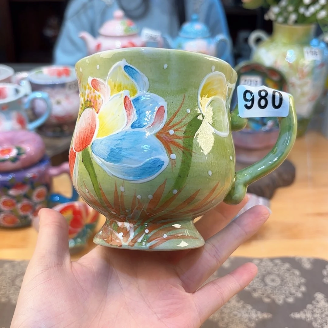 景德镇手绘高温釉下彩陶瓷茶具