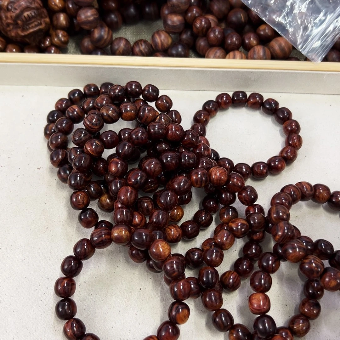 黄花梨/降香黄檀手串/手链12mm桶珠沉水保真
