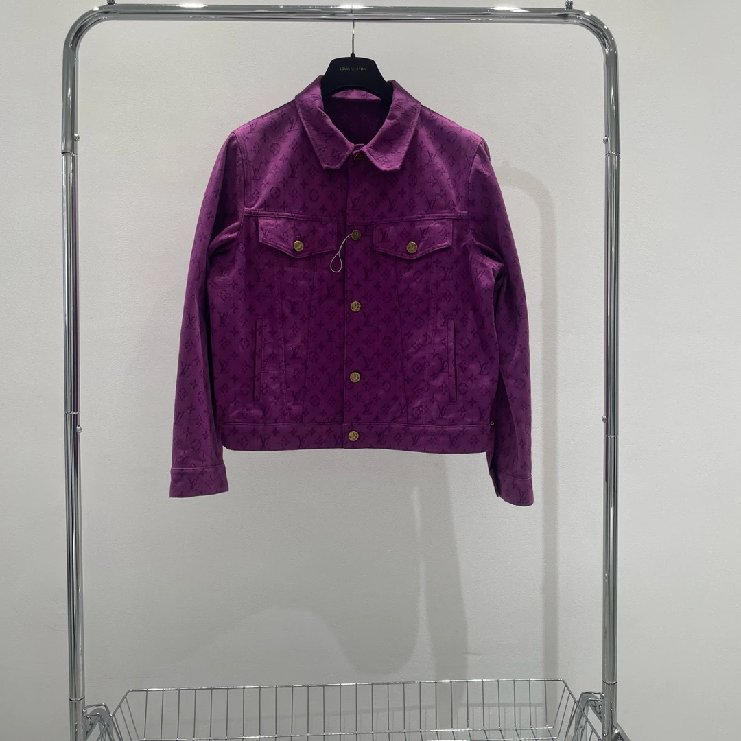 全新未使用 LouisVuitton/路易威登 满印牛仔夹克尺码48 yy00328