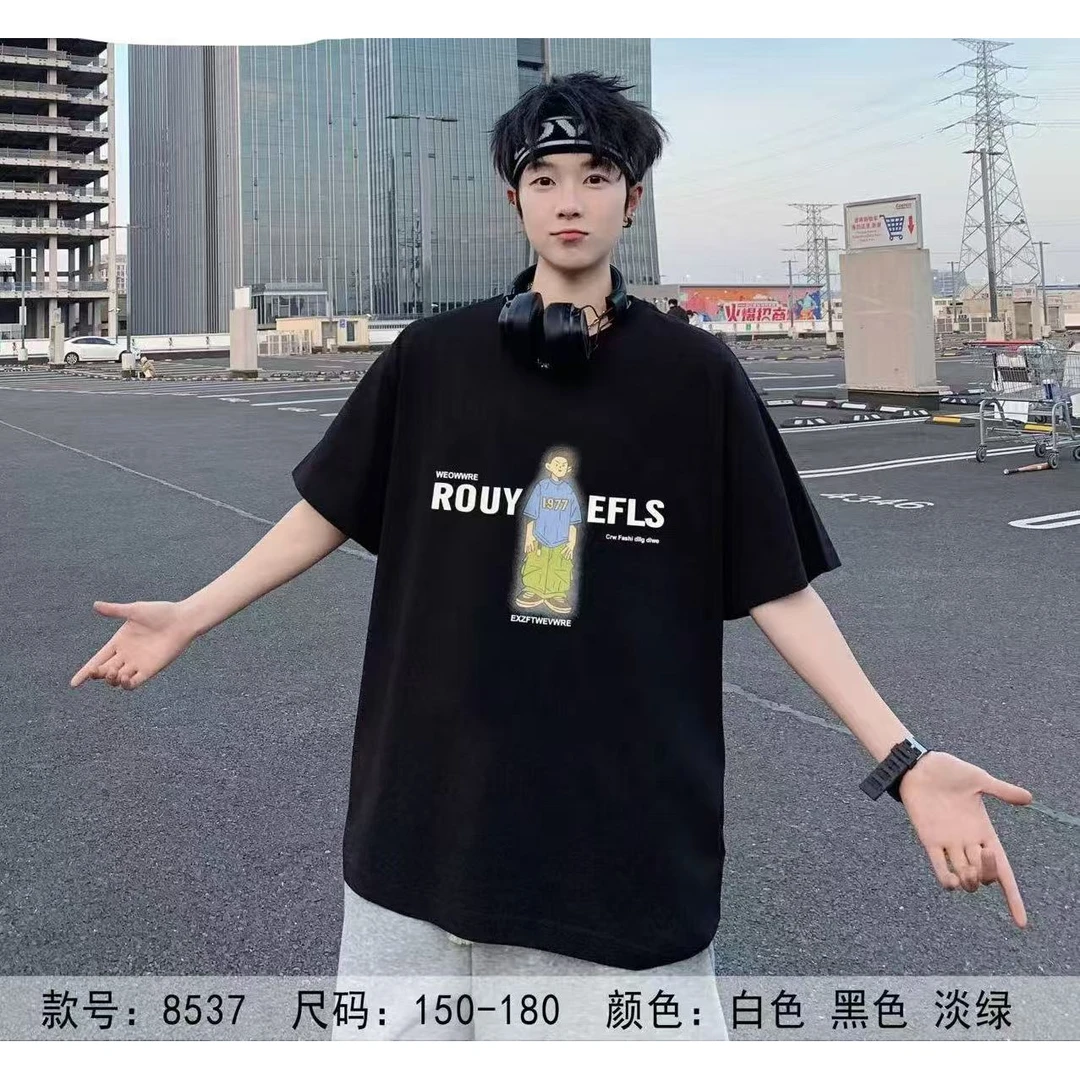 8537 利家小男孩立体夏季新款休闲休闲百搭潮流短袖