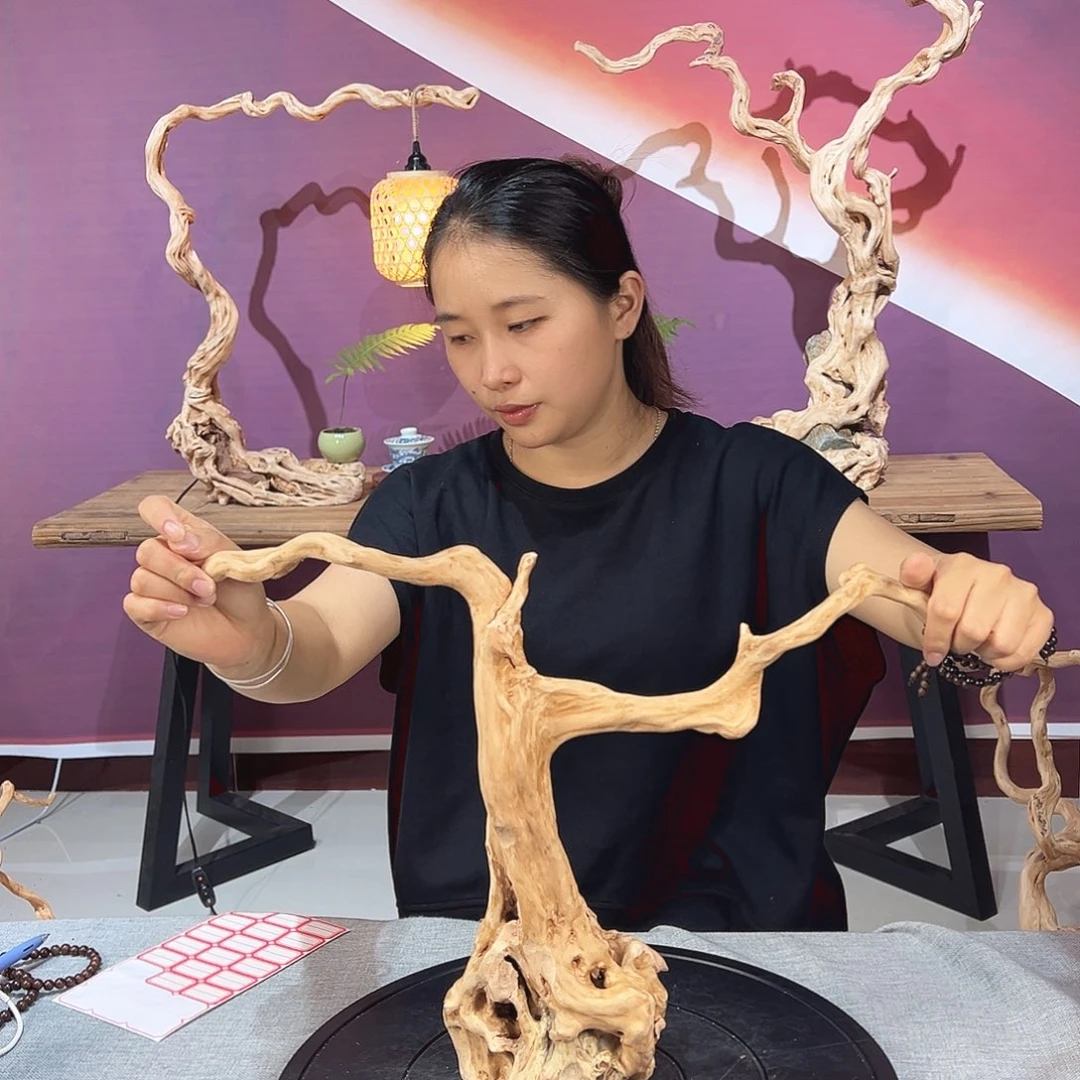 牧***山木天然杜鹃根根艺摆件