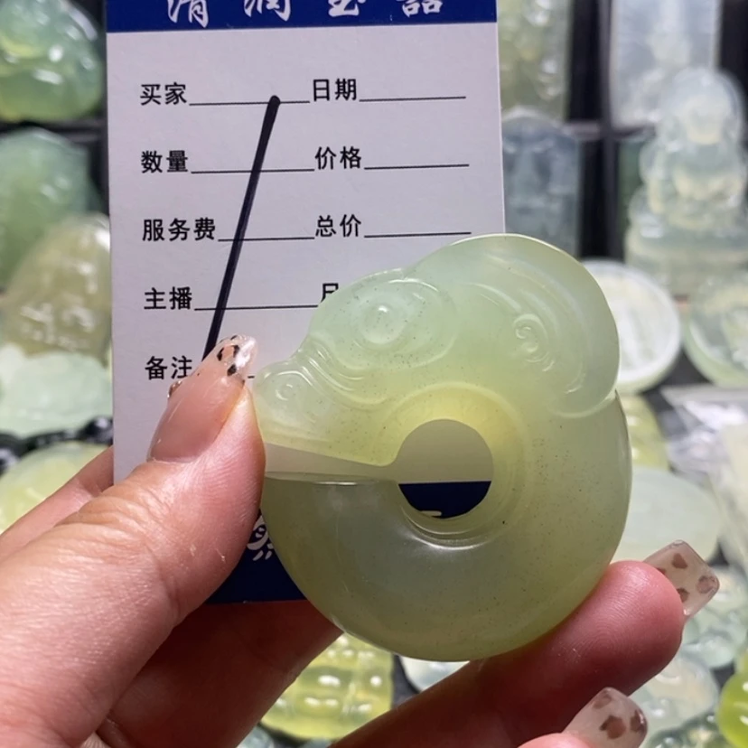 【闪购商品】蛇纹石玉合金手把件