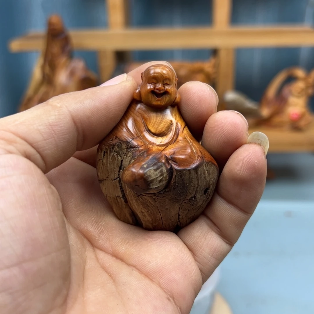永***业木崖柏木摆件手把件