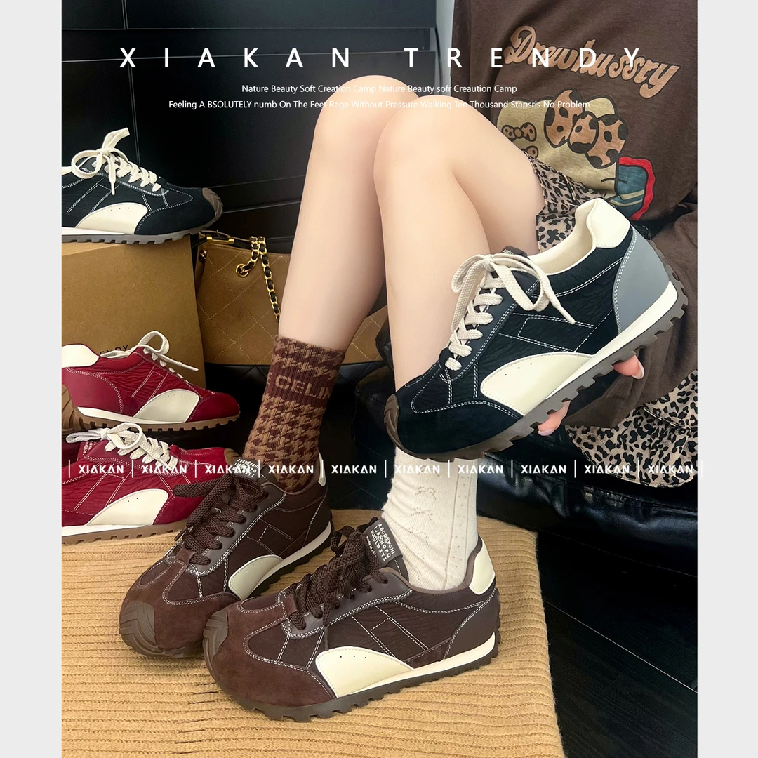「珍姐」夏侃XIAKAN内增高5cm丑萌德训鞋女秋冬款时尚休闲面包鞋潮