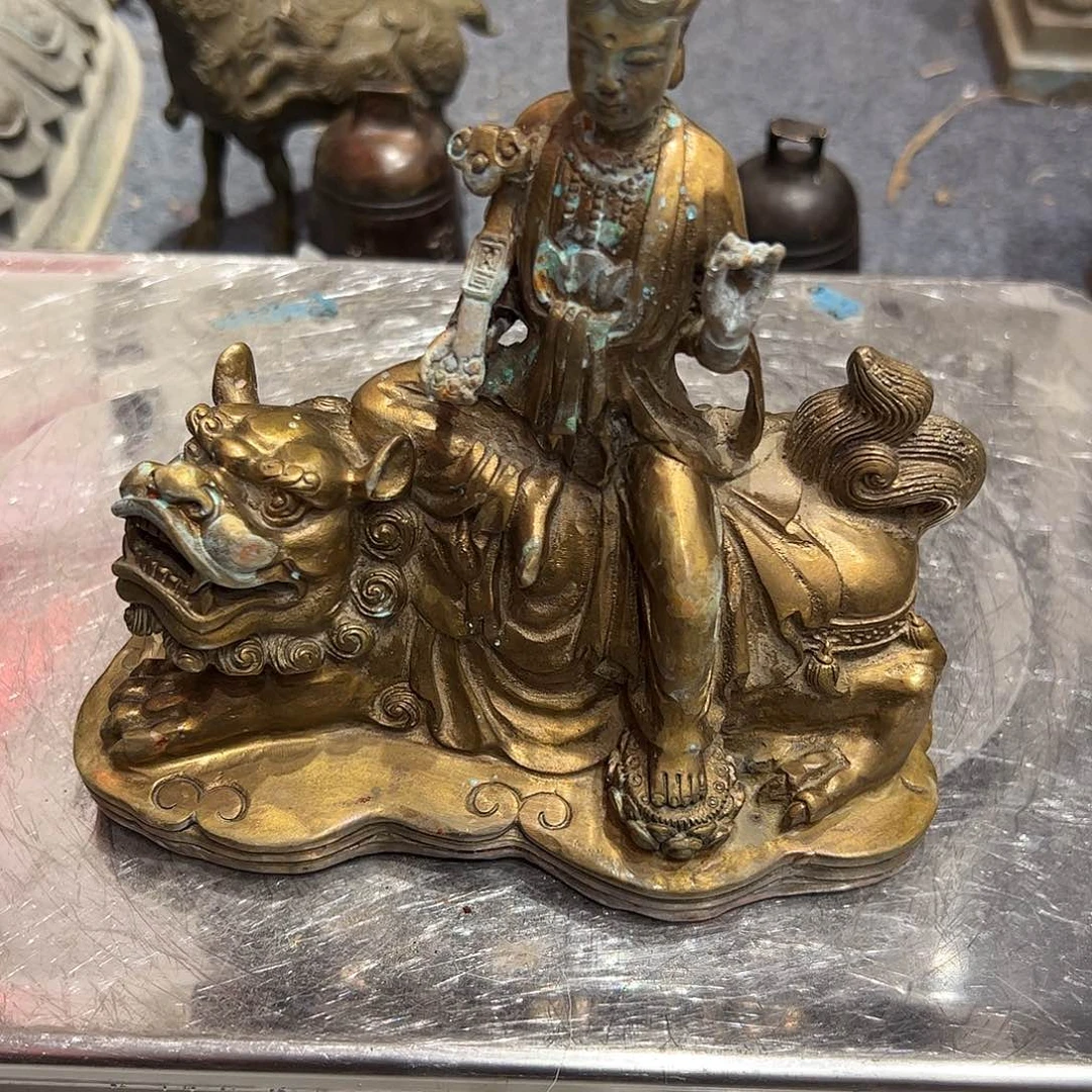 忠*微瑕疵黄铜摆件工艺品