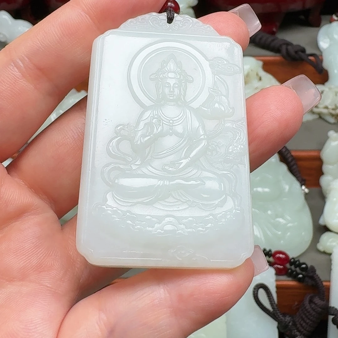 月***稀和田玉未镶嵌挂件