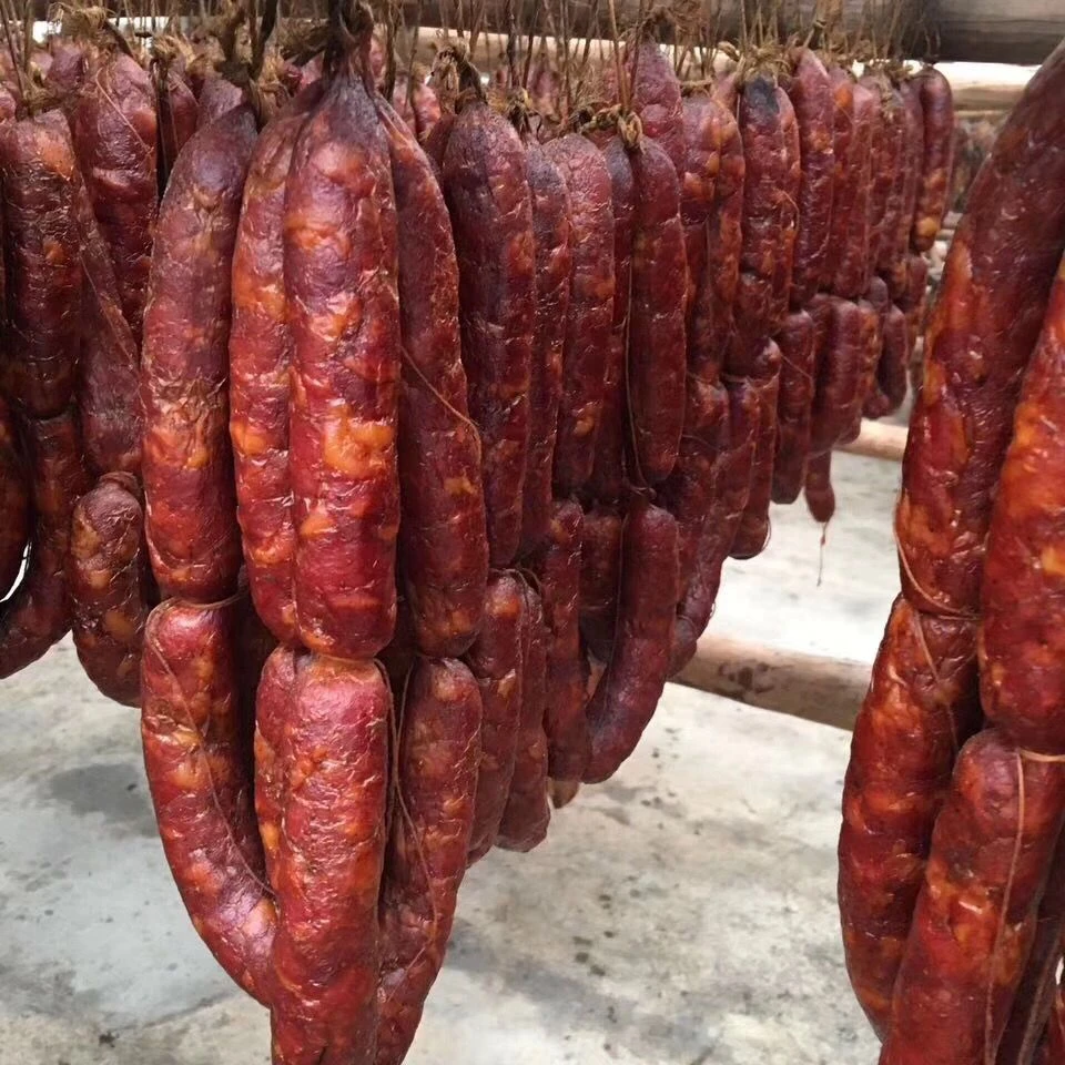 贵州手工烟熏粮食猪腊肠正宗腊味（20斤装）批发价
