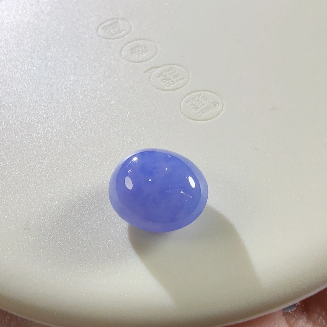 翡翠未镶嵌颈饰13.4-11.7-7mm红紫蛋面