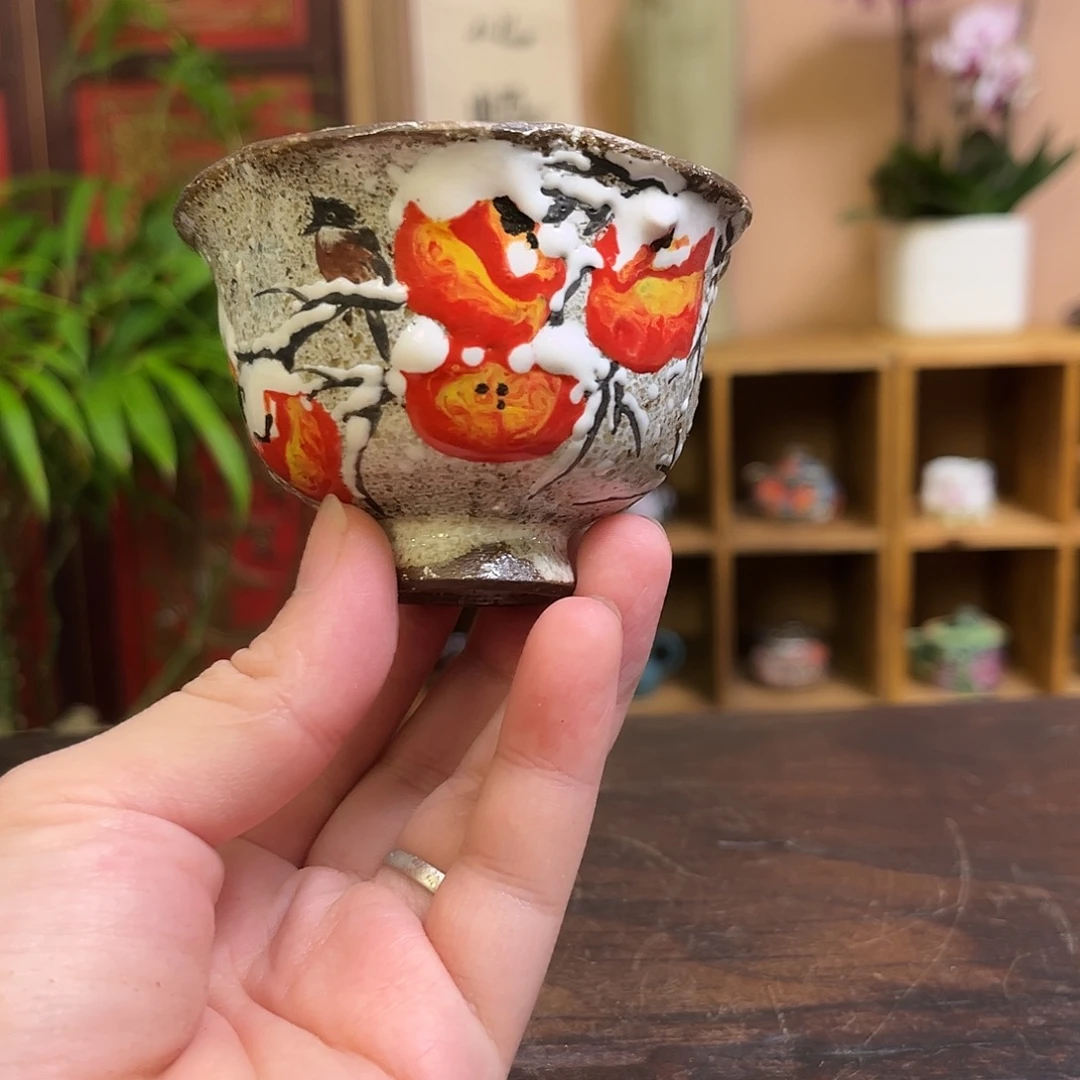 柴烧手工手绘陶瓷