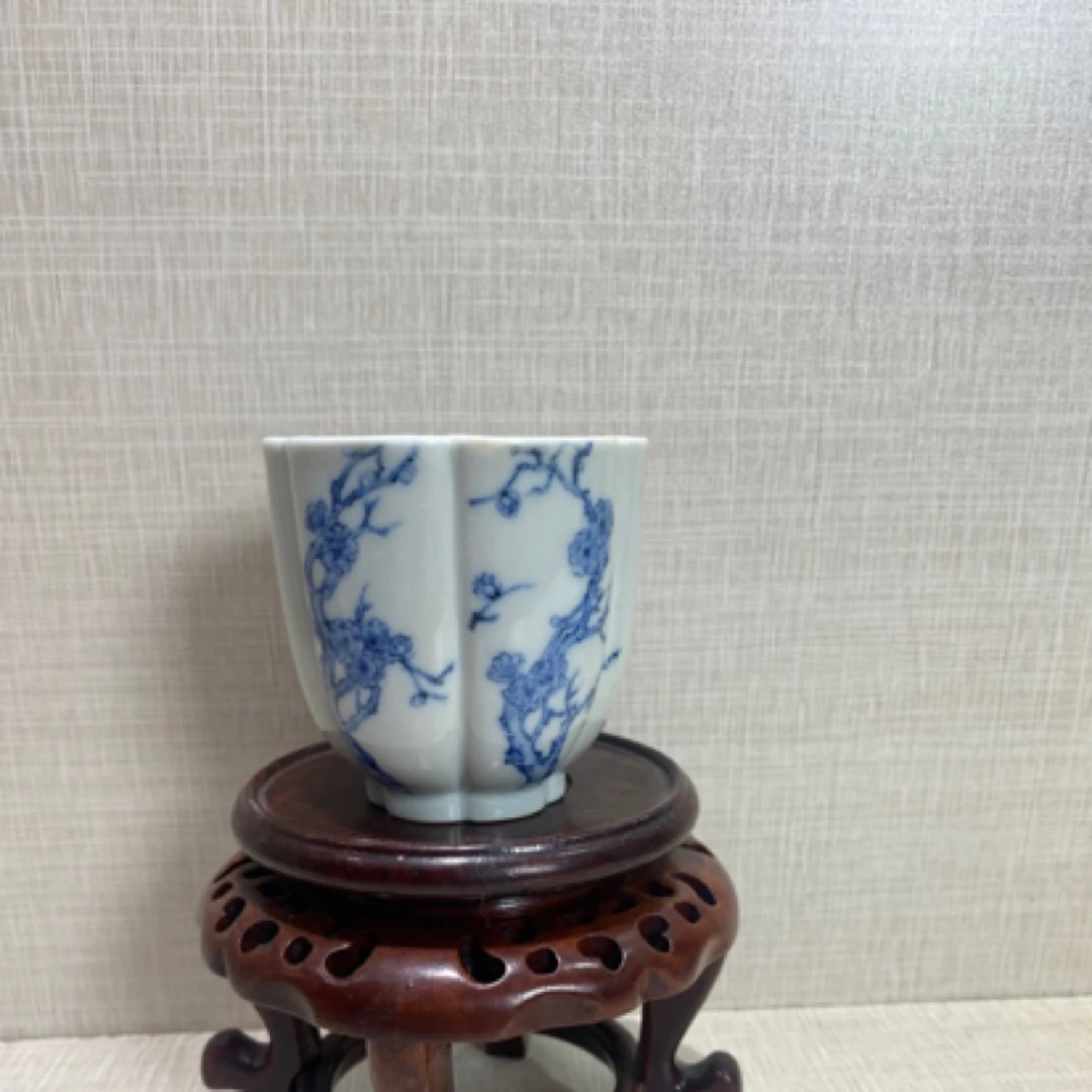 异形印坯梅花诗句主人杯