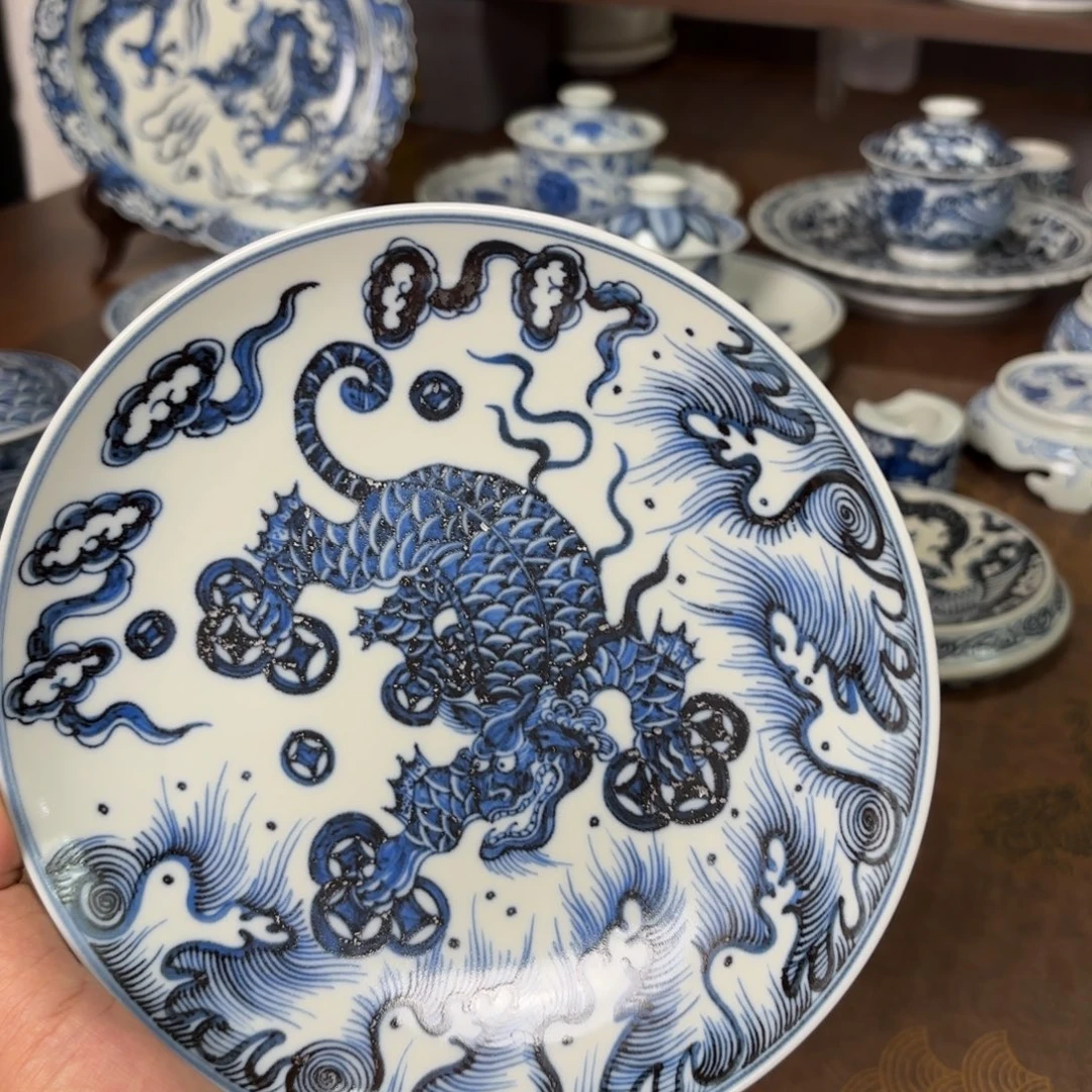 摆件景德镇手绘茶器微微瑕