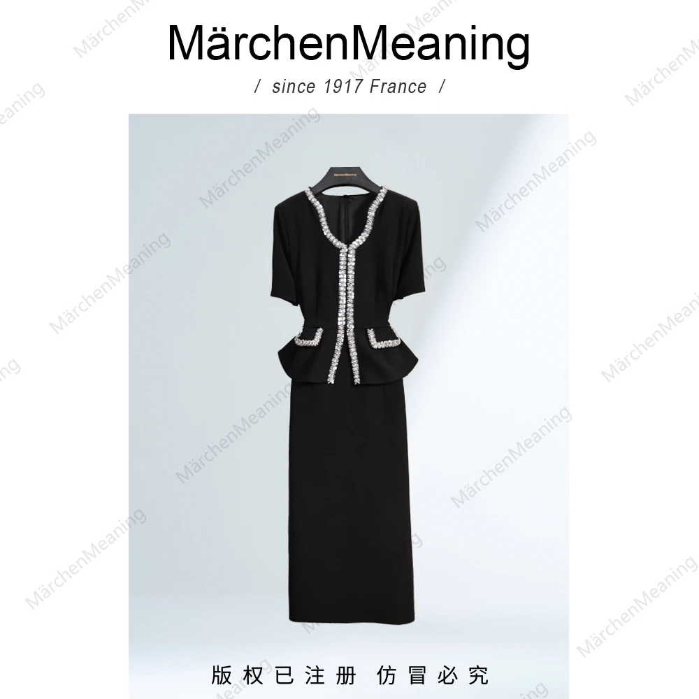 MärchenMeaning显瘦气质优雅时尚修身设计师连衣裙春季新款（赵）