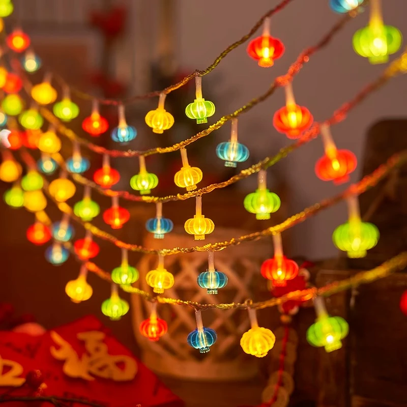新年红灯笼小彩灯闪灯串灯家用过年春节满天星节日装饰布置氛围灯