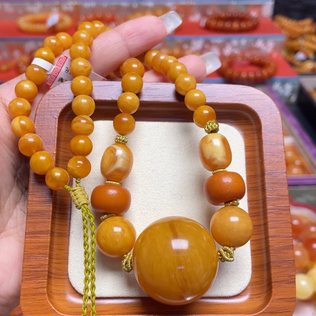 蜜蜡未镶嵌颈饰项链