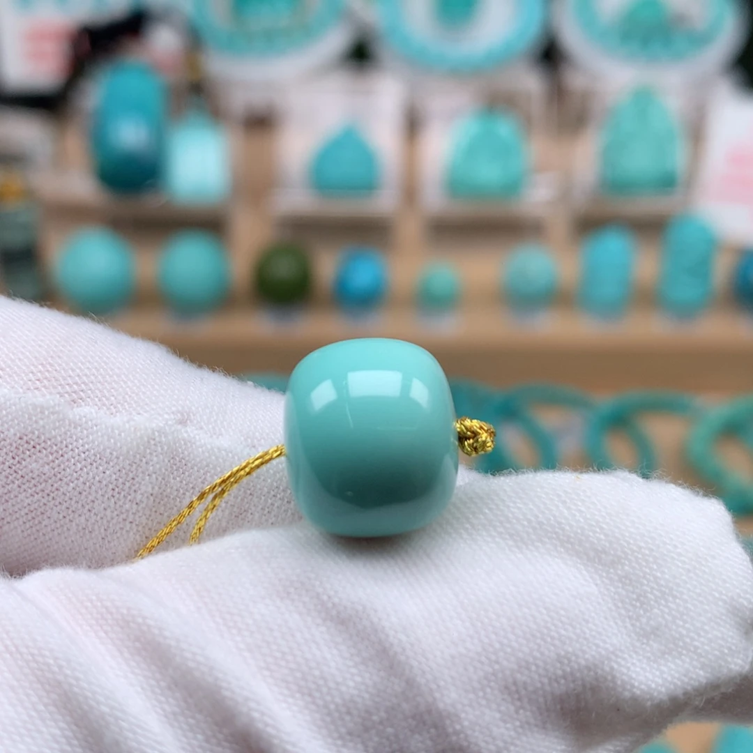 未镶嵌绿松石珠宝奇石13.5mm