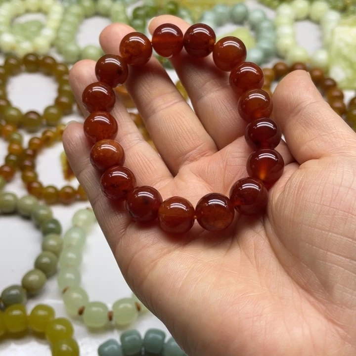 蛇纹石玉手串未镶嵌叶*可