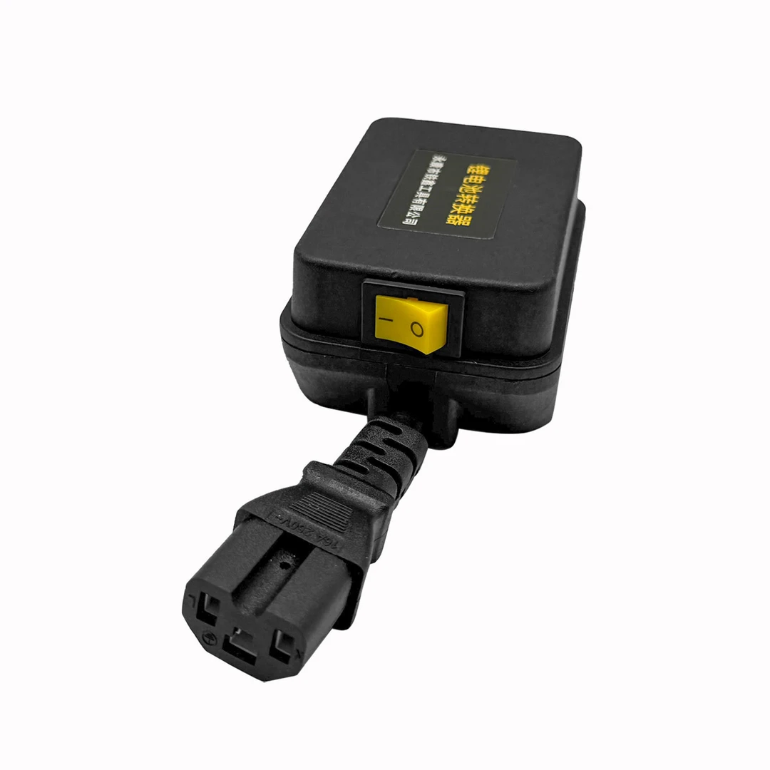 大艺款电池取电器品字头母头带开关水泵夜市LED灯转换器