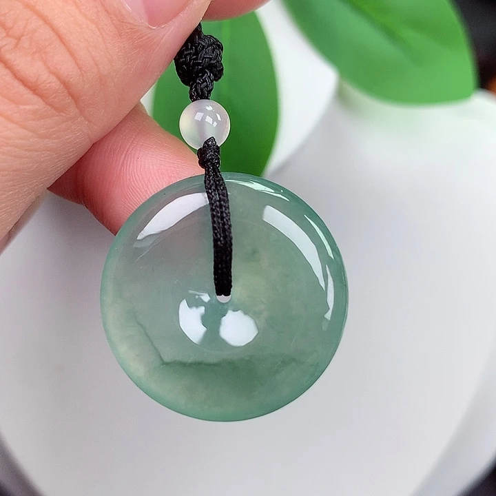 颈饰未镶嵌翡翠平安扣 25.5x5.3mm